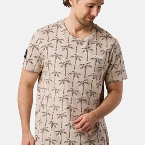 OCEAN - Print T-shirt - beige palm OCEAN - Print T-shirt - beige palm