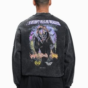 WEAKNESS CREWNECK UNISEX - Sweatshirt - black washed WEAKNESS CREWNECK UNISEX - Sweatshirt - black washed