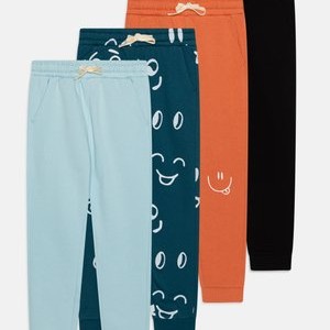 4 PACK - Tracksuit bottoms - dark blue/orange/light blue