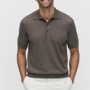 PHILIP - Polo shirt - taupe melange PHILIP - Polo shirt - taupe melange