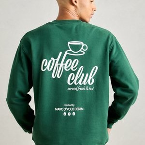 CREW NECK PRINT RELAXED FIT - Sweatshirt - rich emerald CREW NECK PRINT RELAXED FIT - Sweatshirt - rich emerald