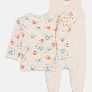 LITTLE FRIENDS CLUB UNISEX SET - Long sleeved top - beige
