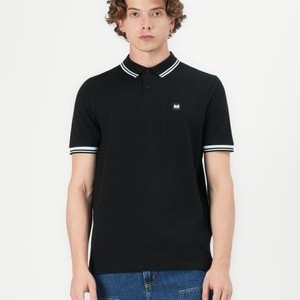 LEVANTO - Polo shirt - black/seaspray LEVANTO - Polo shirt - black/seaspray