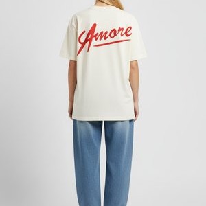 AMORE BACK PRINT HEAVYWEIGHT - Print T-shirt - off white AMORE BACK PRINT HEAVYWEIGHT - Print T-shirt - off white