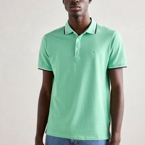 CONTRAST PIPING - Polo shirt - fresh mint CONTRAST PIPING - Polo shirt - fresh mint