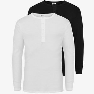 GRANDAD - Long sleeved top - schwarz weiß GRANDAD - Long sleeved top - schwarz weiß