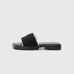 FLORENCE - Mules - black/chalk FLORENCE - Mules - black/chalk