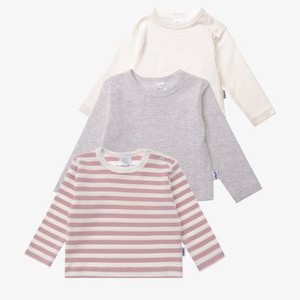 3TLG. LANGARMSHIRT - Long sleeved top - rosa weiss