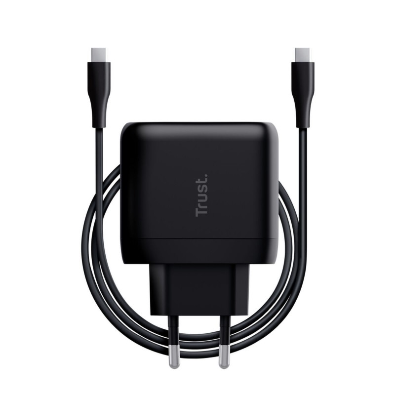 Зарядное для розетки + Кабель-USB-C Trust 24817 Чёрный 65 W