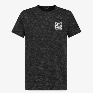 MELIERTES MIT RUNDHALS - Print T-shirt - schwarz