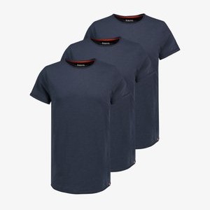 3ER PACK MIT RUNDHALS UND ROLLKANTE - Basic T-shirt - blau 3ER PACK MIT RUNDHALS UND ROLLKANTE - Basic T-shirt - blau