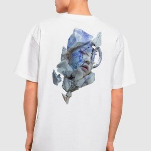 BROKEN MARBLE OVERSIZE TEE - Print T-shirt - white BROKEN MARBLE OVERSIZE TEE - Print T-shirt - white