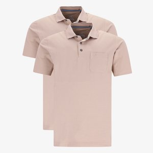 2ER PACK - Polo shirt - taupe 2ER PACK - Polo shirt - taupe