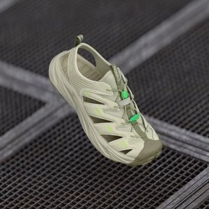 HOPARA UNISEX - Walking sandals - oyster mushroom/neon lime HOPARA UNISEX - Walking sandals - oyster mushroom/neon lime
