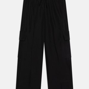 ESSENTIALS CARGO PANTS JUNIOR UNISEX - Outdoor trousers - black/white ESSENTIALS CARGO PANTS JUNIOR UNISEX - Outdoor trousers - black/white