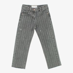 WITH RHINESTONE APPLIQUÉS - Straight leg jeans - denim WITH RHINESTONE APPLIQUÉS - Straight leg jeans - denim