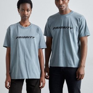 LEON PRIORITY UNISEX - Print T-shirt - grey LEON PRIORITY UNISEX - Print T-shirt - grey