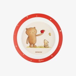 TELLER MISTER O'LUI  FRIENDS  - Kids' plate - rot TELLER MISTER O'LUI  FRIENDS  - Kids' plate - rot
