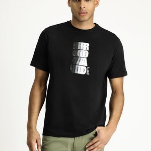 CREW NECK - Print T-shirt - black CREW NECK - Print T-shirt - black