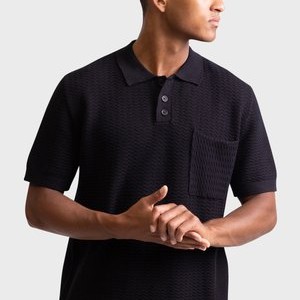FERNANDO BOXY FIT - Polo shirt - black FERNANDO BOXY FIT - Polo shirt - black