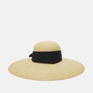LADY IBIZA WITH MEDIUM TWIST BAND - Hat - beige/black LADY IBIZA WITH MEDIUM TWIST BAND - Hat - beige/black