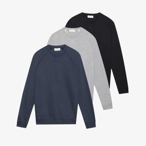 3 PACK - Sweatshirt - black/mottled grey/dark blue 3 PACK - Sweatshirt - black/mottled grey/dark blue