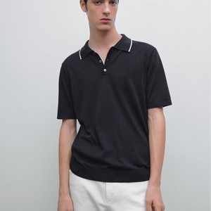 POLO NECK SHORT SLEEVE - Polo shirt - dark blue