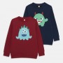 2 PACK - Sweatshirt - dark blue/dark red