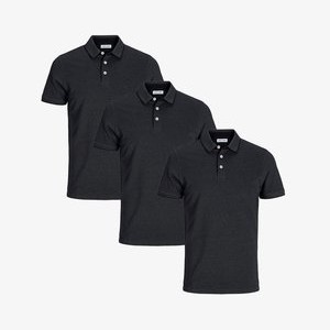 3ER PACK  - Polo shirt - dark grey melange 3ER PACK  - Polo shirt - dark grey melange