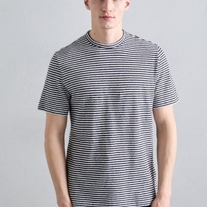 TEE MINI STRIPE - Print T-shirt - navy/white TEE MINI STRIPE - Print T-shirt - navy/white