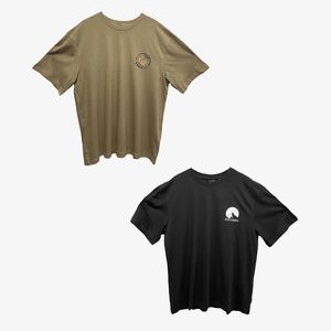 2ER PACK GESCHNITTEN RUNDHALS KURZARM - Print T-shirt - schwarz khaki