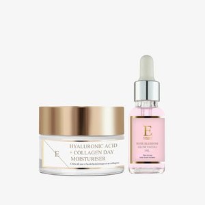ROSE BLOSSOM GLOW FACIAL OIL 30ML HYALURONIC ACID COLLAGEN DAY CREAM 50ML - Skincare set - transparent ROSE BLOSSOM GLOW FACIAL OIL 30ML HYALURONIC ACID COLLAGEN DAY CREAM 50ML - Skincare set - transparent
