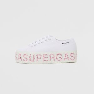 3790 PLATFORM BOUGANVILLEA LETTERING LEGGERA - Trainers - white/fuchsia pink bouganvillea