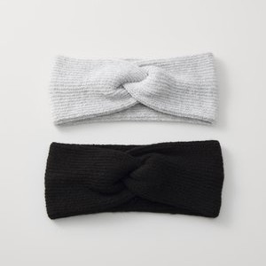 PCBENILLA HEADBAND 2 PACK - Ear warmers - light grey/black PCBENILLA HEADBAND 2 PACK - Ear warmers - light grey/black