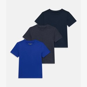 3 PACK KIDS SPORTS T SHIRTS - Basic T-shirt - mottled grey/royal blue/dark blue
