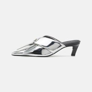 ZINA BOW MULE - Mules - silver ZINA BOW MULE - Mules - silver