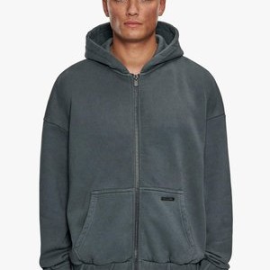 Zip-up sweatshirt - washed grey Zip-up sweatshirt - washed grey
