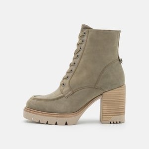 Platform ankle boots - sage