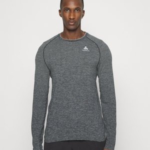CREW NECK ESSENTIAL SEAMLESS - Long sleeved top - grey melange CREW NECK ESSENTIAL SEAMLESS - Long sleeved top - grey melange