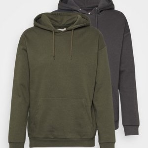 2 PACK - Sweatshirt - olive/grey 2 PACK - Sweatshirt - olive/grey