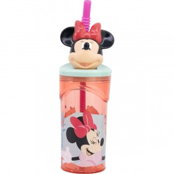 Стакан с Соломинкой Minnie Mouse CZ11337 3D Розовый