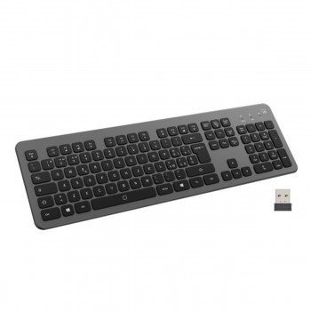 Клавиатура Ewent EW3296 Чёрный Серый Испанская Qwerty AZERTY