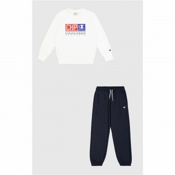 Детский спортивных костюм Champion Champion Chandal Champion Crewneck Sweatsuit Niño Синий Белый