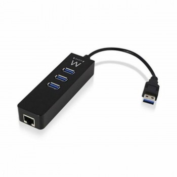 USB-разветвитель Ewent AAOAUS0127 3 x USB 3.1 RJ45 Plug and Play