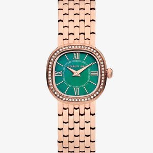 Watch - green rose gold coloured Watch - green rose gold coloured