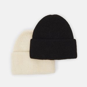 2 PACK - Beanie - off-white/black 2 PACK - Beanie - off-white/black