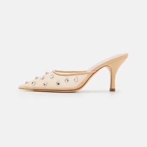 PALOMA MID HEEL CLOSED TOE MULE WITH EMBELLISHMENT - Heeled mules - cream PALOMA MID HEEL CLOSED TOE MULE WITH EMBELLISHMENT - Heeled mules - cream