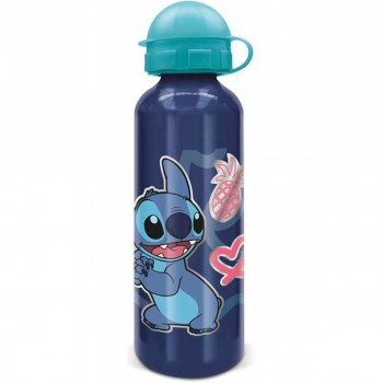 Бутылка с водой Stitch Синий Алюминий 530 ml