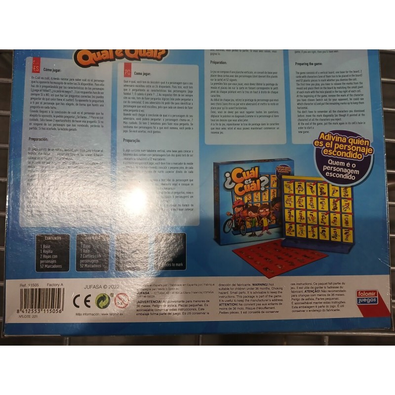 Настольная игра ¿Cuál es Cuál? Falomir