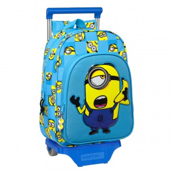 Школьный рюкзак с колесиками Minions Minionstatic Синий 26 x 34 x 11 cm